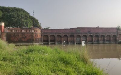 A heritage weir on River Kosi at Rampur
